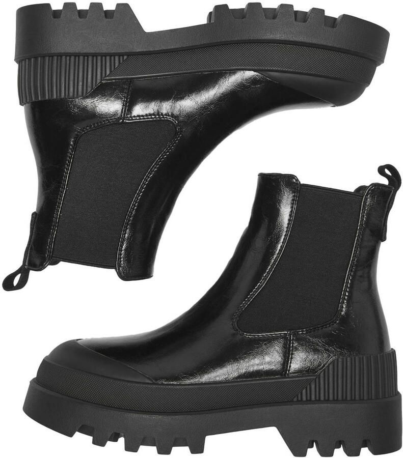 ONLY ONLBUZZ chunky lak chelsea boots zwart