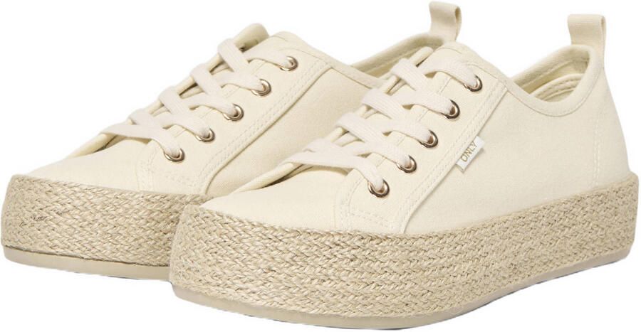 Only Lage sneaker met espadrille-detail van jute model 'OLINDA' - Foto 3