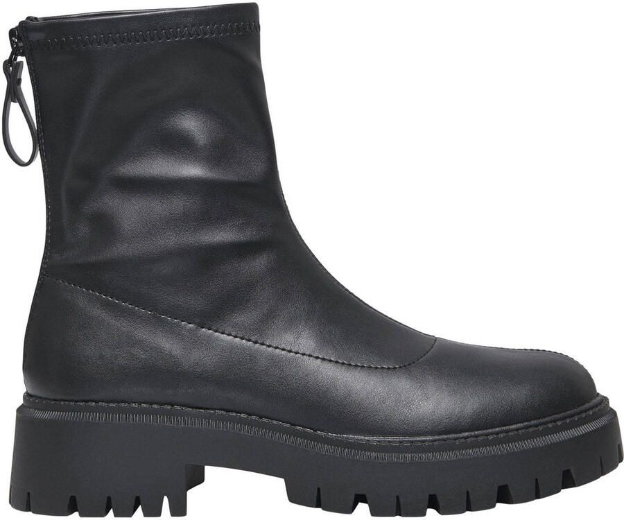 ONLY Onllizzo-1 Zipper Sock Boot enkelboots zwart