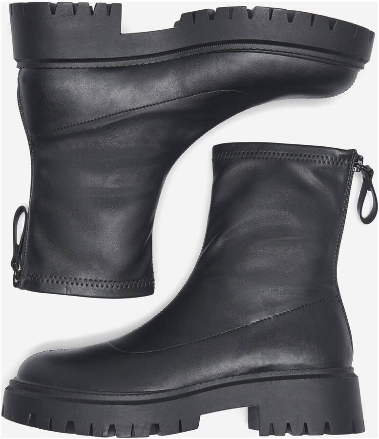 ONLY Onllizzo-1 Zipper Sock Boot enkelboots zwart - Foto 2