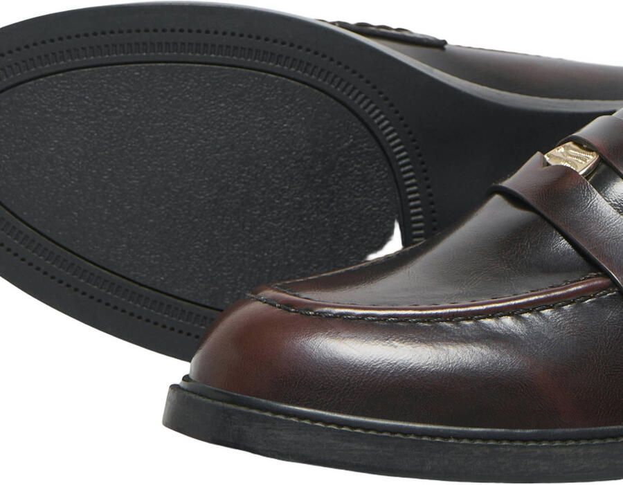 ONLY Onllux-12 Button imitatieleren loafers donkerbruin - Foto 2