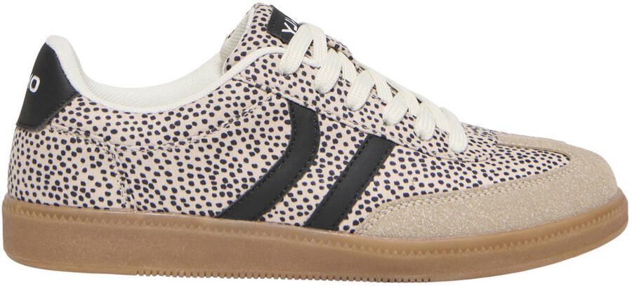 ONLY Onllydie Pu Leo Sneaker sneakers beige zwart