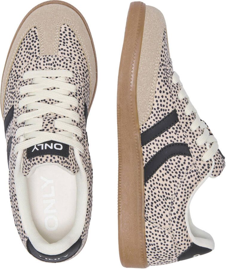 ONLY Onllydie Pu Leo Sneaker sneakers beige zwart - Foto 2