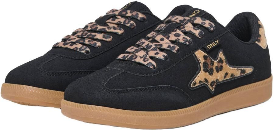 ONLY Onlsandra suèdelook sneakers zwart panter - Foto 3
