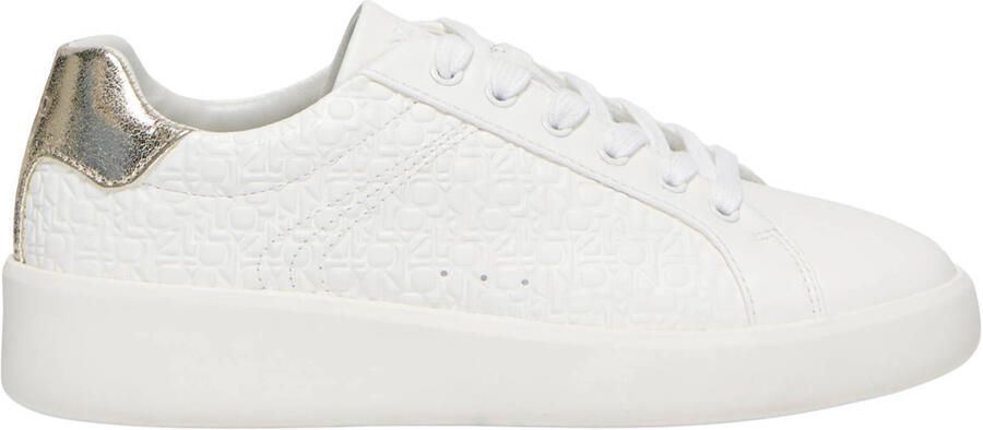 ONLY Onlsoul-8 Embosed imitatieleren sneakers wit
