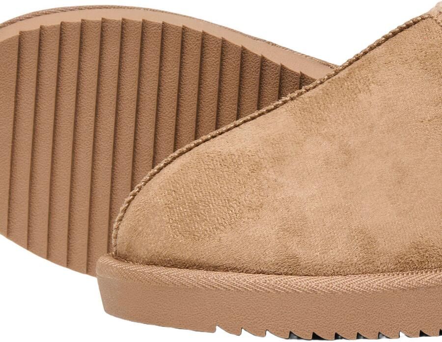 ONLY stella teddy lined suèdelook clogs cognac - Foto 2