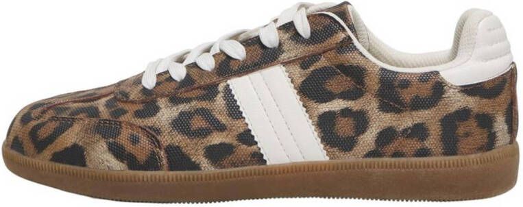 ONLY ONLAMBER PU SNEAKER sneakers met panterprint beige