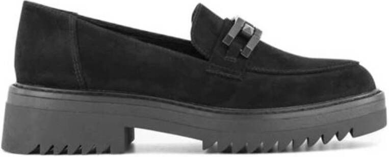 Oxmox chunky loafers met ketting zwart