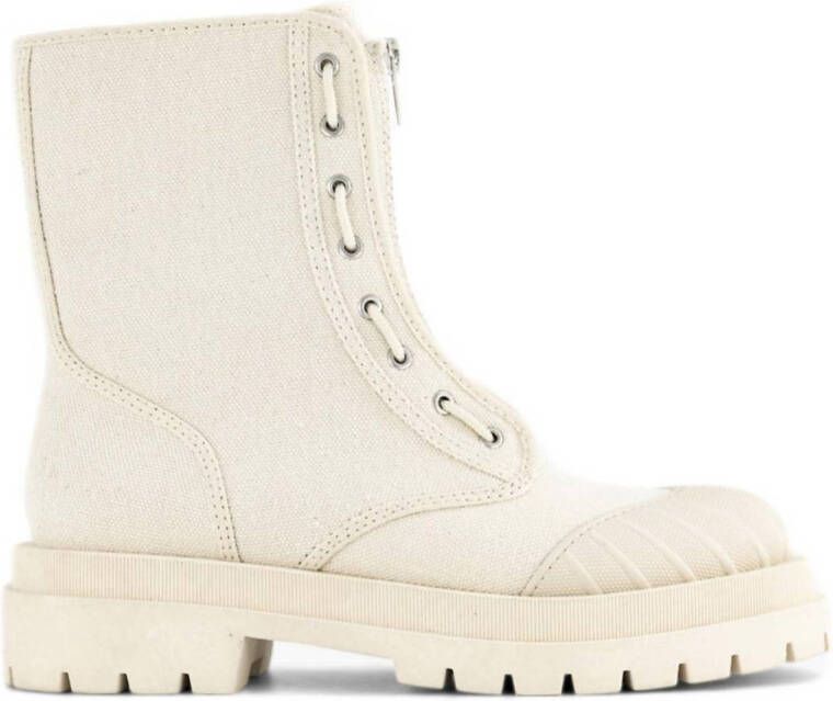 Oxmox Beige chunky boot canvas