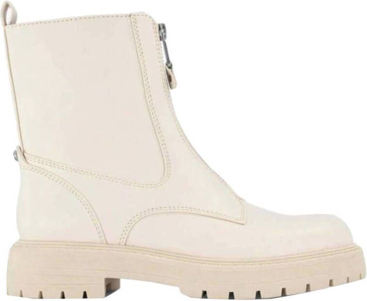 Oxmox Off white bikerboot ritssluiting