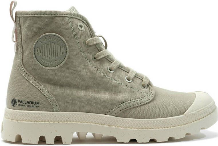 Palladium canvas sneakers grijsgroen