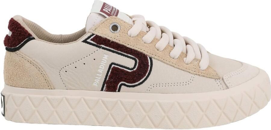 Palladium Ace Lo Mix LTH leren sneakers ecru