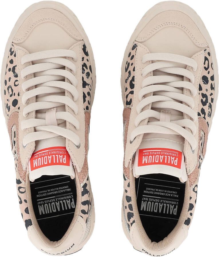 Palladium Ace Lo Mix Wild leren sneakers met panterprint beige zwart - Foto 2