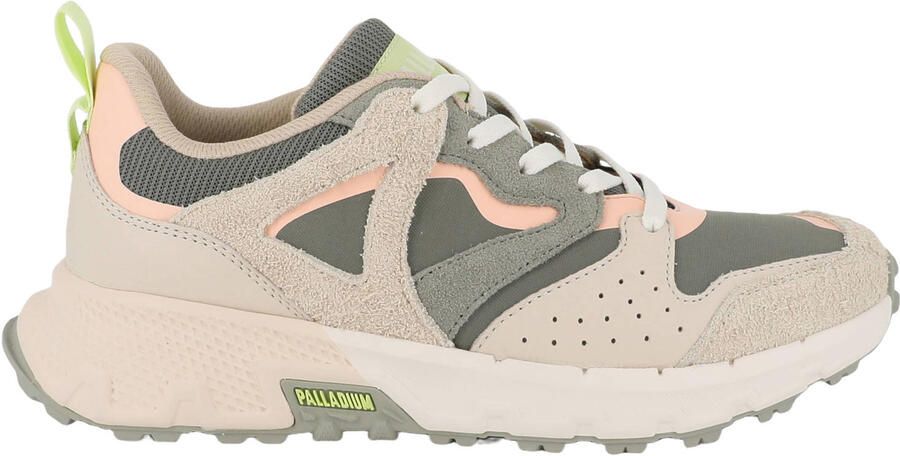 Palladium leren sneakers beige groen