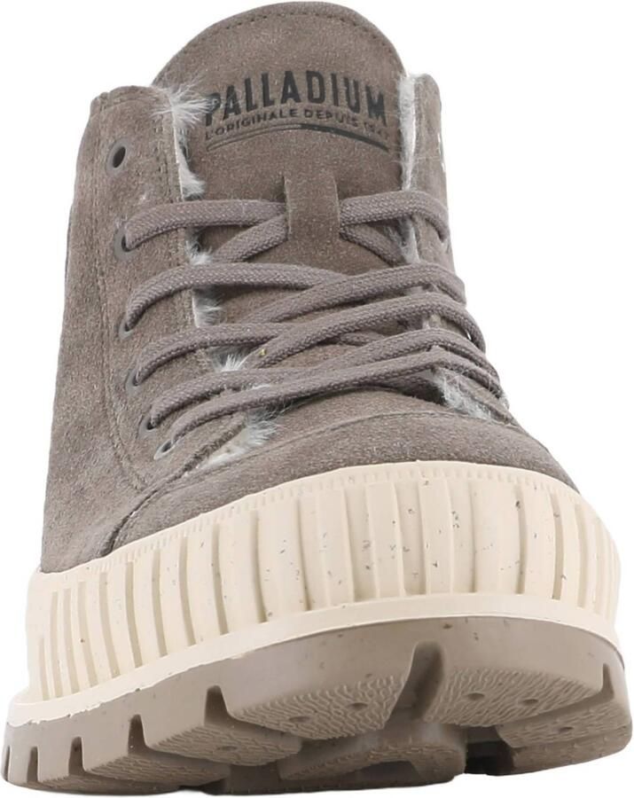 Palladium PALLASHOCK ZIP WARM suède sneakers met profielzool grijs - Foto 2
