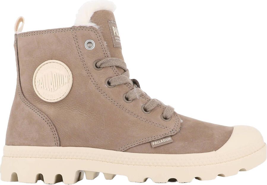 Palladium PAMPA HI ZIP WL leren sneakers met profielzool bruin - Foto 3