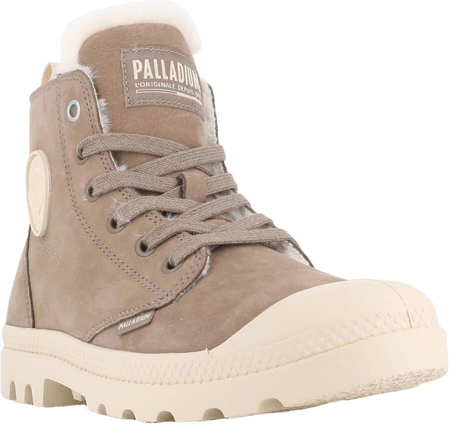 Palladium PAMPA HI ZIP WL leren sneakers met profielzool bruin - Foto 2