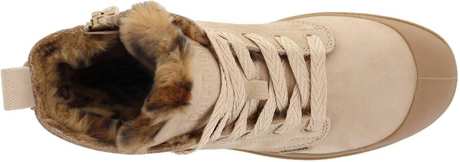 Palladium PAMPA HI ZIP WL WILD leren sneakers met profielzool beige - Foto 3