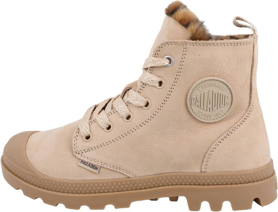Palladium PAMPA HI ZIP WL WILD leren sneakers met profielzool beige - Foto 2