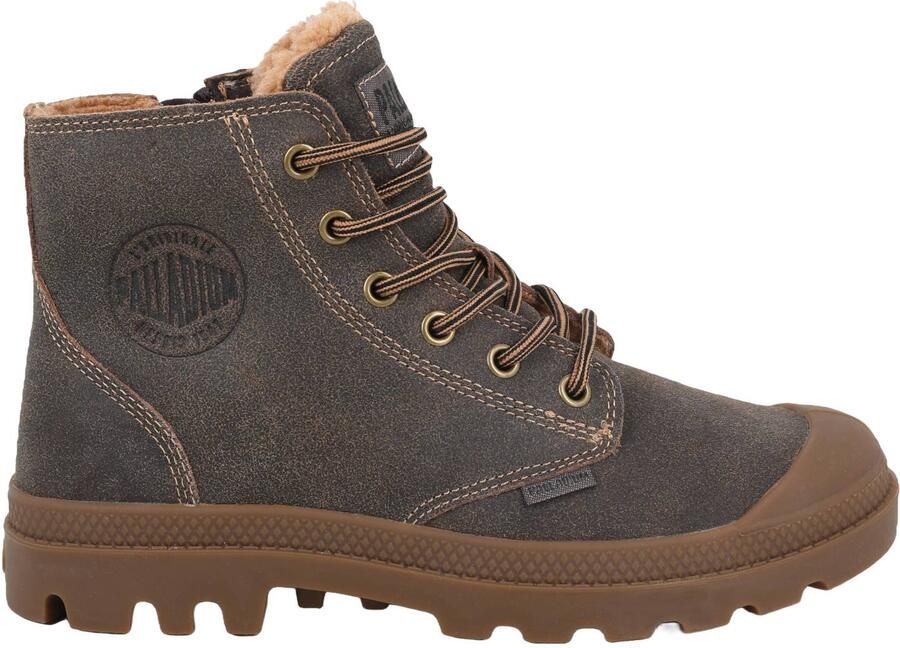 Palladium Pampa Zip WL Pilot leren sneakers bruin