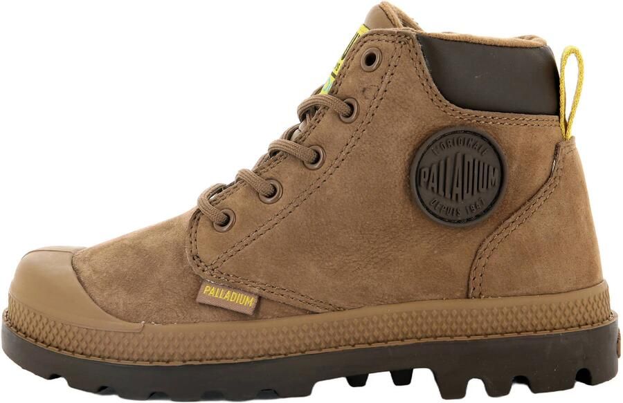 Palladium Schoolkind leren veterschoenen met profielzool cognac - Foto 2
