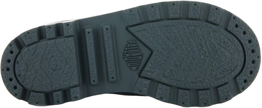 Palladium Schoolkind leren veterschoenen met profielzool donkerblauw - Foto 3