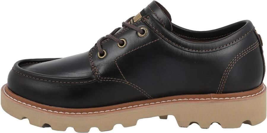 Palladium Trooperlite Loqfer leren veterschoenen met profielzool donkerbruin - Foto 2