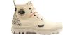 Palladium Pampa Safari canvas sneakers met dierenprint beige - Thumbnail 1