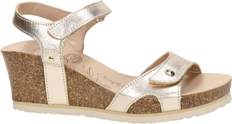 Panama Jack Julia leren sandalen goud