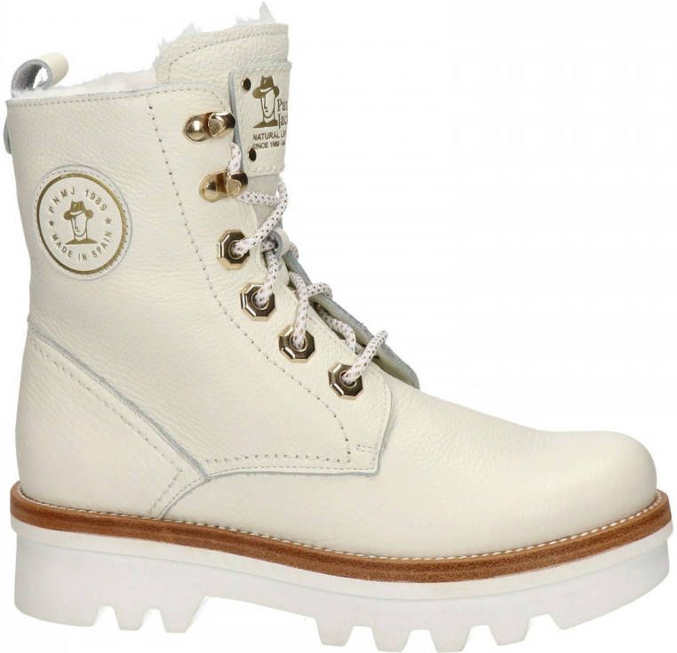 Panama Jack Mooly leren veterboots wit - Schoenen.nl