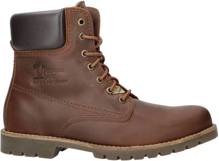 Panama Jack Panama 03 gevoerde leren veterboots bruin