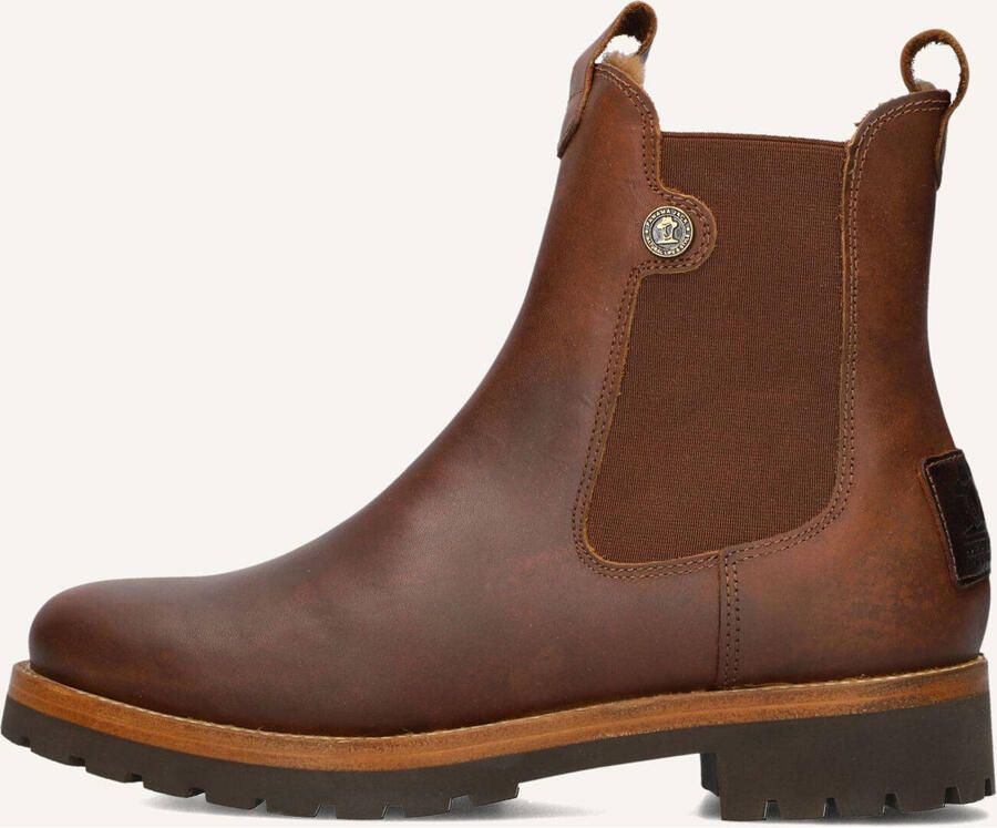 Panama Jack FRANCESCA IGLOO B5 Bruine stoere Chelsea boot met lamswol - Foto 2