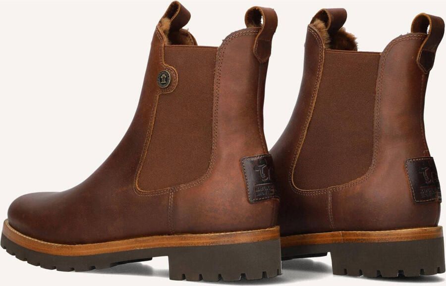 Panama Jack FRANCESCA IGLOO B5 Bruine stoere Chelsea boot met lamswol - Foto 3