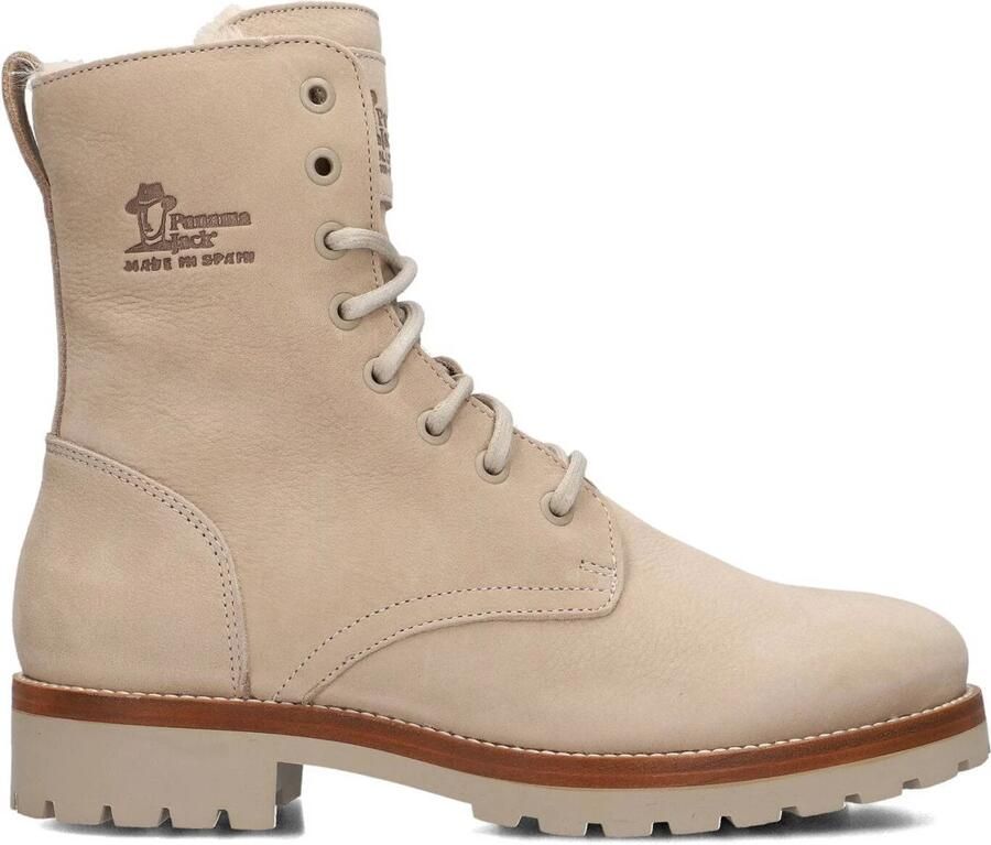 PANAMA JACK nubuck veterboots beige Nubuck Veterboots Dames