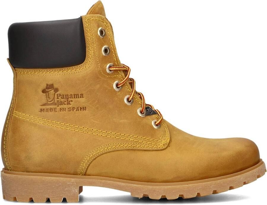 Panama Jack Kameelkleurige Leren Enkellaarzen met Veters Brown Heren