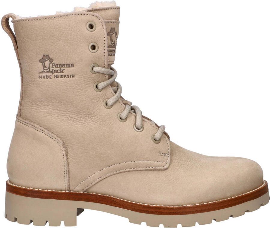 Panama Jack Frisia B8 gevoerde nubuck veterboots beige