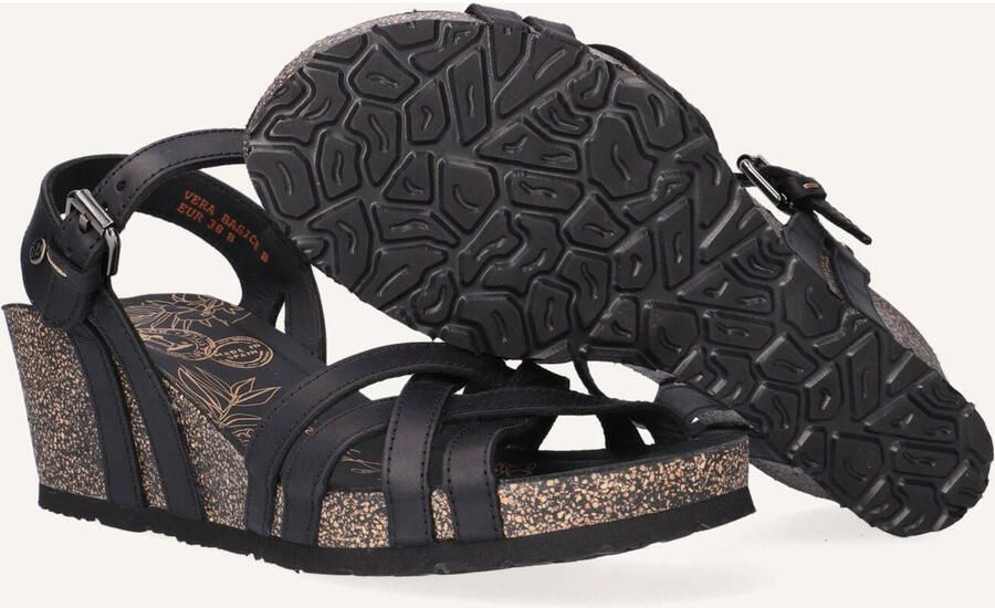 Panama Jack Vera Basics B1 sandalen met sleehak zwart - Foto 4