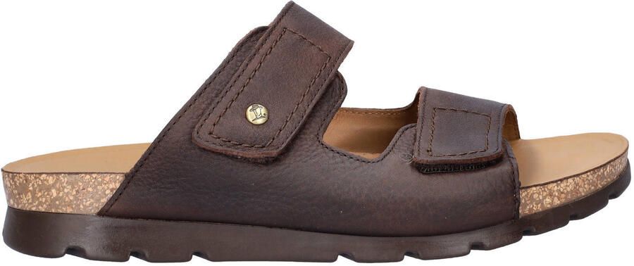 Panama Jack Saulo leren slippers donkerbruin
