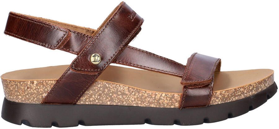 Panama Jack Selma Clay leren sandalen bruin
