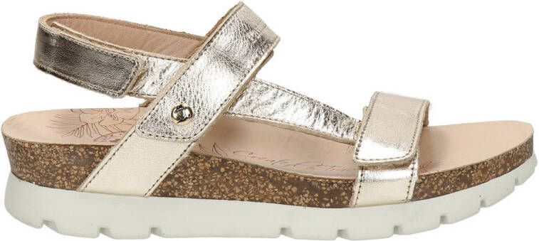 Panama Jack Sally Basic leren sandalen goud