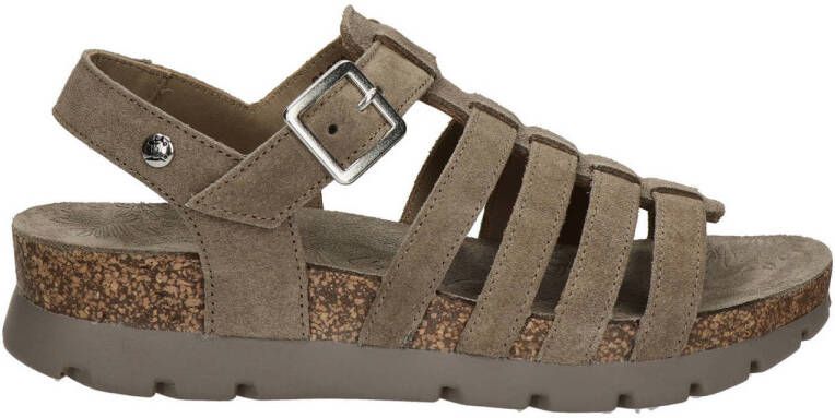 Panama Jack suède sandalen taupe