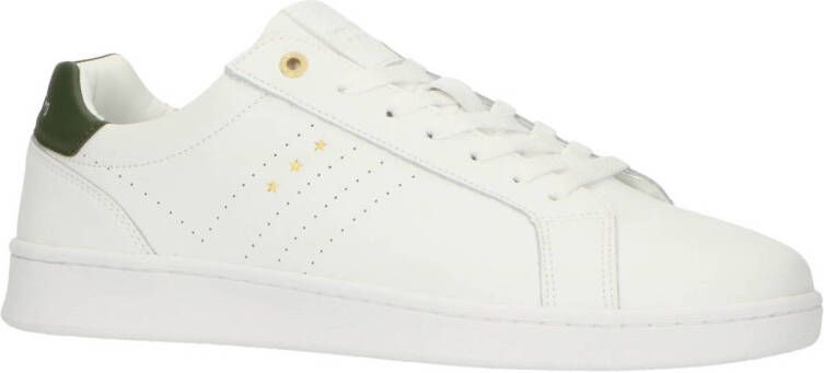 Pantofola d'Oro Arona leren sneakers wit groen