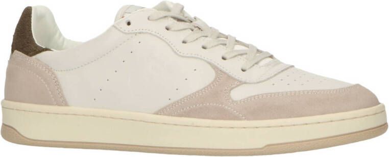 Pantofola d'Oro Baveno leren sneakers wit beige