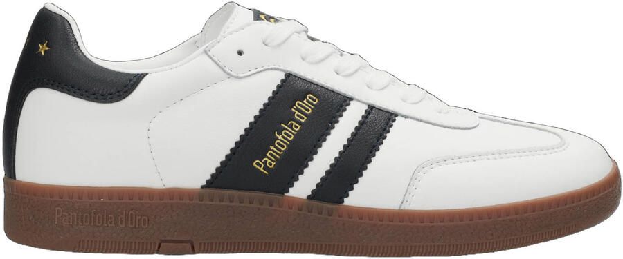 Pantofola d'Oro Bomber suède leren sneakers wit zwart