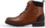 Pantofola d'Oro Baveno Uomo High leren sneakers cognac zwart - Thumbnail 1