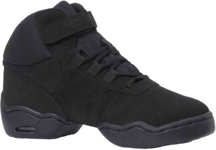 Papillon Danssneakers Nubuck Leer Zwart Hiphop Jazz Streetdance (let op: valt Klein!!)