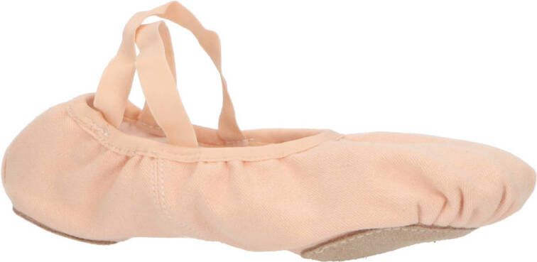 Papillon Balletschoenen Dames PA1014 500 Roze Balletschoentjes Stretch Canvas Splitzool Vaste Elastieken Roze
