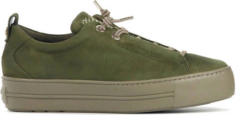 Paul Green Sneakers Dames Lage sneakers Damesschoenen Nubuck 5017 nub Groen