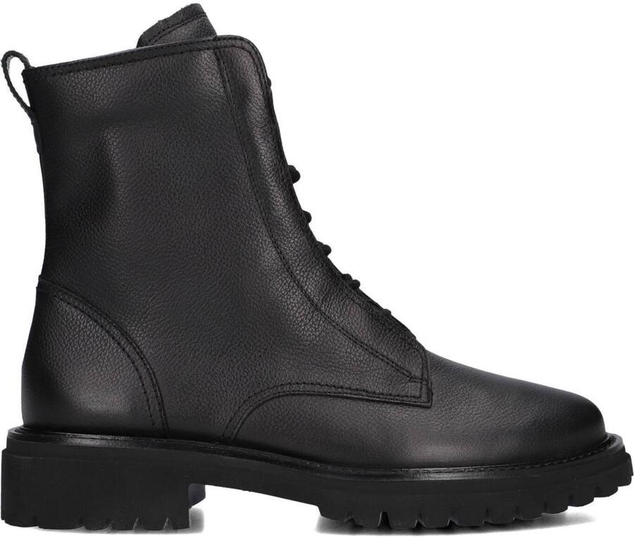 PAUL GREEN Veterboots Dames 8198 Leer Zwart