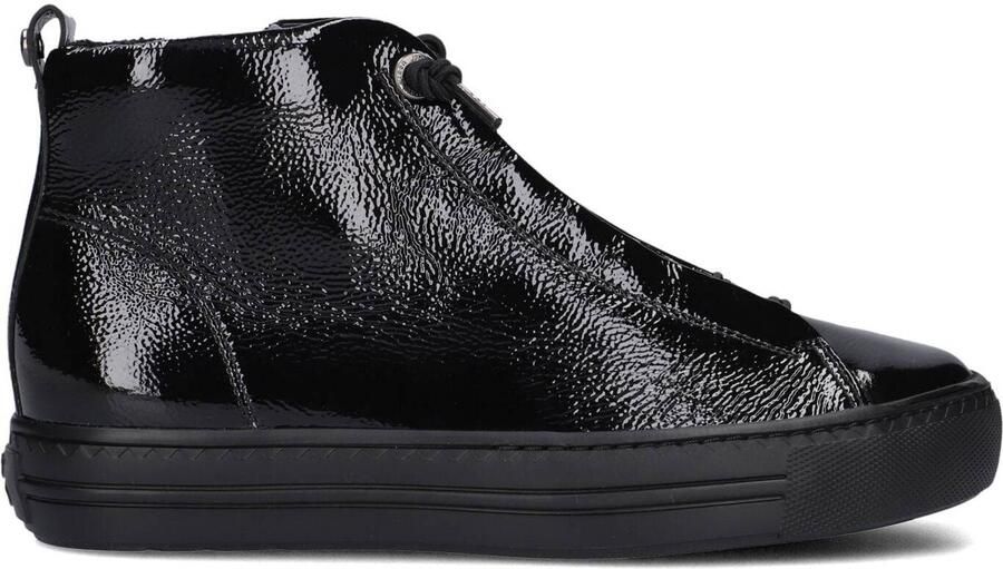 PAUL GREEN Hoge Sneakers Dames 5283 Leer Zwart